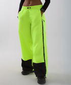 Unisex wide-fit waterproof pants in soft polyester with side stripe logo and adjustable waistband.