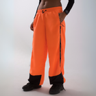 Unisex wide-fit waterproof pants in soft polyester with side stripe logo and adjustable waistband.