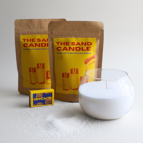 BROWNTOAST Sand Candle — eco-friendly DIY candle sand kit with 250g of candle sand and 8 wicks. Lets you turn any heat-proof container into a candle. Part of the Dopamine Decor lifestyle drop.